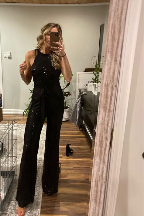 NYE sequin jumpsuit from lulus 🤌🏼 #lulusjumpsuit #sequinjumpsuit #nyeoutfit #sequinoutfit #blackjumpsuit #highneckjumpsuit Follow my shop @morganmielnicki on the @shop.LTK app to shop this post and get my exclusive app-only content! #liketkit #LTKstyletip #LTKsalealert #LTKunder100 @shop.ltk https://liketk.it/3YnOB New Years Jumpsuit, Black Sequin Jumpsuit Outfit, Sequence Jumpsuit Outfit, Sequin Jumpsuit Outfit, Jumpsuit Diy, Sparkle Jumpsuit, Jumpsuit With Jacket, Lulus Jumpsuit, Black Sequin Jumpsuit