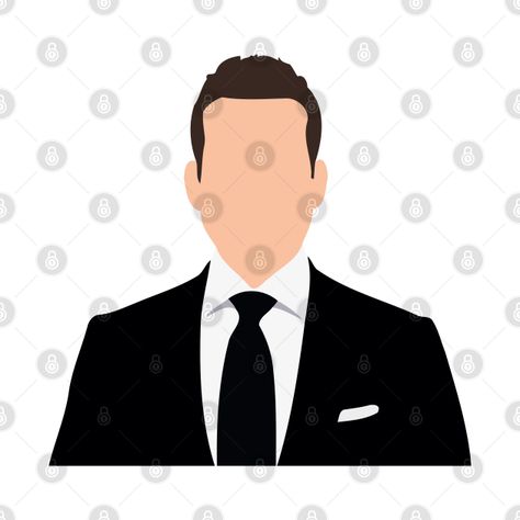 Suits Tv Series, Suits Tv, Suits Tv Shows, Suits Series, The Suits, Minimalist Illustration, Harvey Specter, Hydroflask Stickers, Painted Clothes