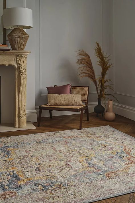 rug Multicoloured Rug, Arm Chair Table, Garden Bedroom, Medallion Rug, Salon Style, Ombre Effect, Sofa Armchair, Distressed Rugs, Natural Rug