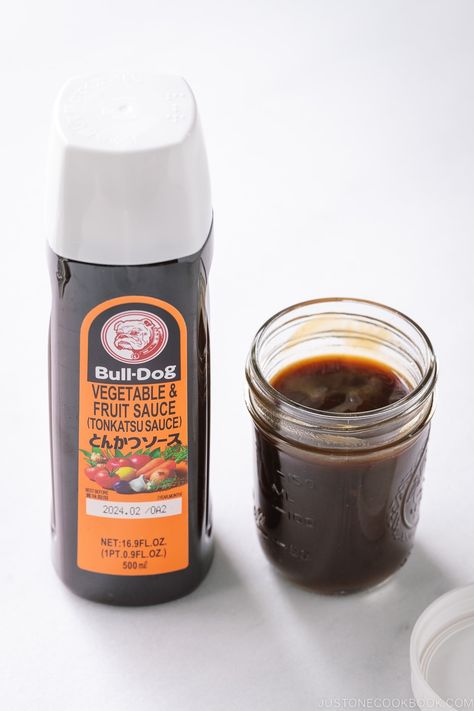 My Homemade Tonkatsu Sauce recipe uses easily-accessible condiments to make a sauce that's similar to Bull-Dog Tonkatsu Sauce. Serve it with tonkatsu, chicken katsu, or korokke. #tonkatsu #tonkatsusauce | Easy Japanese Recipes at JustOneCookbook.com Yakisoba Sauce Recipe, Simple Japanese Recipes, Spicy Stir Fry Sauce, Asian Condiments, Katsu Sauce, Spicy Stir Fry, Japanese Mayonnaise, Asian Sauce Recipes, Mongolian Bbq