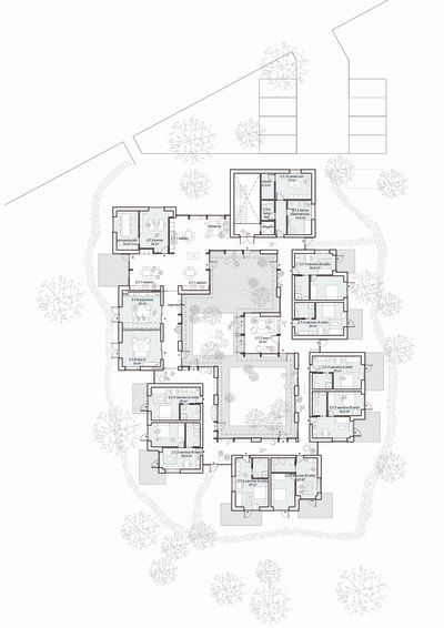 WE Architecture · Trygfondens familiehus · Divisare Grid Architecture, Social Housing Architecture, Architecture Site Plan, School Building Design, Architecture Panel, Architecture Concept Diagram, Architectural Floor Plans, Architecture Design Sketch, Architecture Concept Drawings