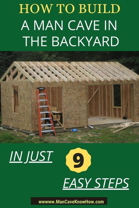 Diy Outdoor Man Cave, Backyard Man Cave Ideas, Diy Man Cave Shed, He Shed Man Cave, Shed Mancave, Man Shed Ideas Backyards, He Shed Ideas Man Cave, Man Cave Shed Ideas Backyards, Man Shed Ideas