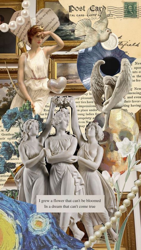 Hera Goddess, Vintage Sculpture, Magazine Collage, Greek Gods And Goddesses, Greek Mythology Art, Collage Vintage, Collage Background, Mythology Art, Greek Art