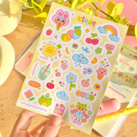 Diy Cute Stationary, Thank You For Your Order, Small Business Products, Sticker Packaging, Sticker Design Inspiration, Shrink Art, Stickers Design, Kawaii Illustration, Online Shop Design