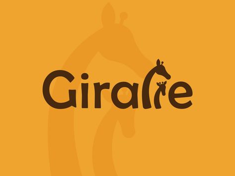 Giraffe Logo Design, Giraffe Logo, Zoo Logo, Word As Image, Logo Animal, Logo Hand, Creative Logos, Event Logo, Logotype Design