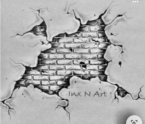 Brick Wall Drawing, Urban Art Painting, Tattoo Background, Cubist Art, Landscape Tattoo, Zentangle Artwork, Flash Tattoo Designs, Creative Drawing Prompts, Wall Drawing