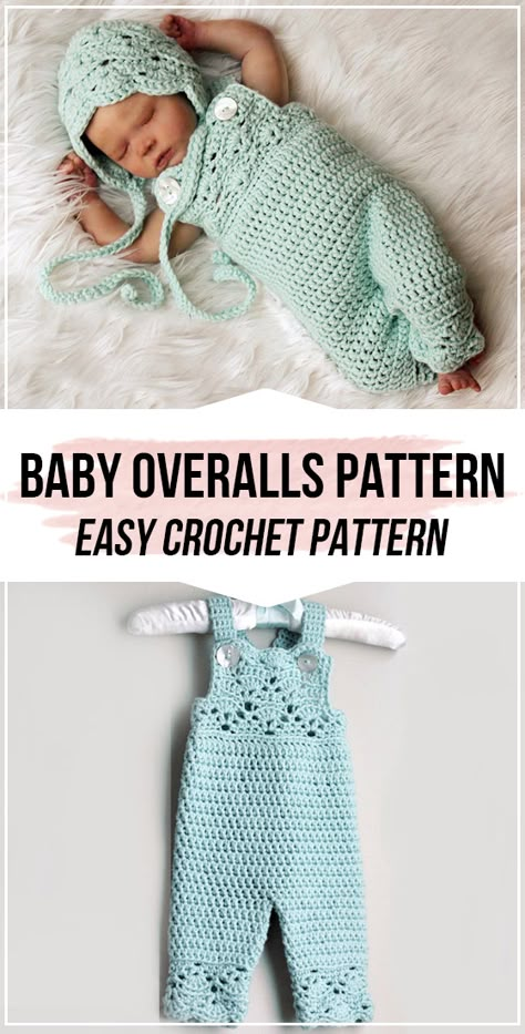 Crochet Baby Overalls Pattern - easy crochet overalls pattern for beginners Crochet Overalls Pattern, Crochet Baby Overalls, Baby Overalls Pattern, Overalls Crochet, Crochet Patterns For Babies, Crochet Overalls, Overalls Pattern, Vestidos Bebe Crochet, Crochet Baby Pants