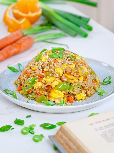 Shishito Jalapeno Fried Rice (10 Minute Dinner) Hot Honey Salmon Bites, Honey Salmon Bites, Hot Honey Salmon, 10 Minute Dinner, Comforting Recipes, Salmon Bites, Honey Salmon, Making Fried Rice, Tomato Basil Soup