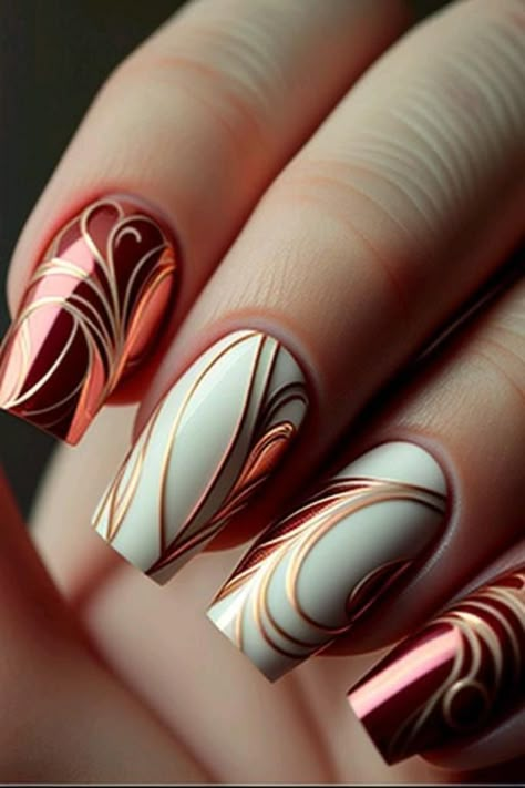 Beautiful Nail Art Fancy Nails Designs, Geometric Nail, Her Nails, Winter Nail Art, Cute Nail Art, Christmas Nail Designs, Beautiful Nail Art, Nail Art Summer, Elegant Nails