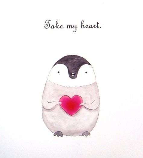 Pinguin Illustration, Penguin Wall Art, Cupcake Illustration, Penguin Illustration, Penguin Drawing, Penguin Art, Penguin Love, Pola Sulam, Baby Penguins