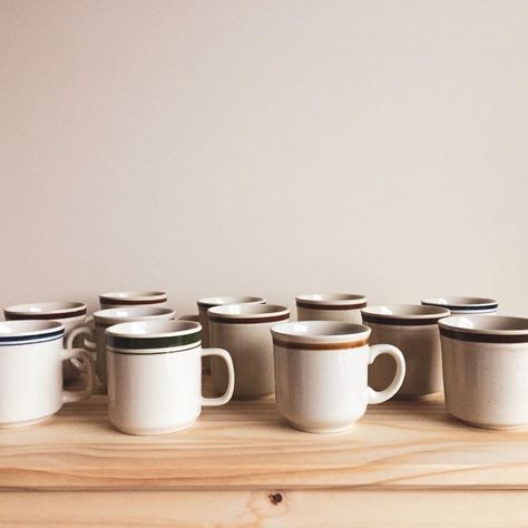 the fraser collection on Instagram: “S N E A K  P E A K of our vintage stoneware series. We’re kind of obsessed with these cute mismatched diner mugs - subtle speckles, simple…” Diner Mug, Sustainable Decor, Vintage Stoneware, Instagram S, Sustainable Design, S N, Diy Design, Vintage Decor, Diner