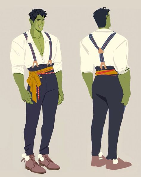 Half-orc Male, Half Orc, Dungeons And Dragons Characters, Dnd Art, Character Design Male, Character Ideas, Fantasy Inspiration, Dnd Characters, Design Reference