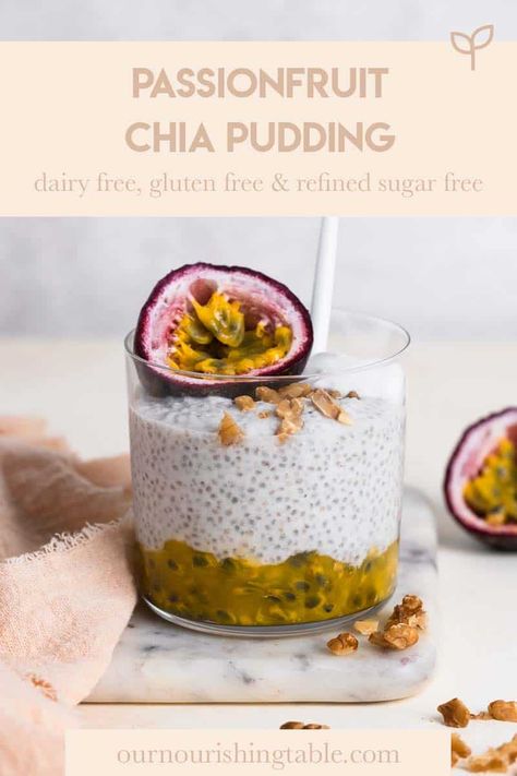 Chia Pudding Recipes Healthy, Passionfruit Recipes, Chia Pudding Recipe, Being High, Chia Seed Recipes Pudding, Chia Recipe, Fruit Smoothie Recipes Healthy, Low Carb Snack, Chia Pudding Recipes