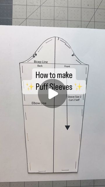 Gianna | Petite Sewing and Patterns on Instagram: "It’s called using Added Fullness 🤓 More details 👇🏼  Adding fullness is 1 of the 3 pattern making principals and in this video i’m adding 1” of EQUAL fullness on the top and the bottom of the sleeve pattern.   1” is also added to the top and 3/4” is added to the bottom before completing the shape.   Happy Pattern Making 💕   #patternmaker #patternmakingclasses #puffsleeves #sewingproject #patternmakingforfashiondesign #patternmakingbasics" Marie Sleeve Pattern, Free Puff Sleeve Pattern, Sleeve Patterns Sewing, Puff Sleeve Pattern Drafting, Puffy Sleeves Pattern, Puff Sleeve Top Pattern, Top Pattern Sewing, Puff Sleeve Pattern, Sewing Sleeves