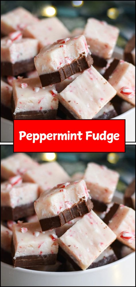 Indulge in the rich and creamy goodness of Peppermint Fudge, a delightful holiday treat that combines smooth chocolate with refreshing peppermint flavor. This easy-to-make recipe features layers of chocolate fudge topped with crushed peppermint candies, making it the perfect addition to your festive dessert table. Great for gifting or enjoying at home, this fudge is sure to please friends and family alike. 🎄🍬  #PeppermintFudge #HolidayDesserts #EasyRecipes #ChristmasTreats #FudgeRecipe Peppermint Fudge Recipe, Chocolate Fudge Topping, Crushed Peppermint, Peppermint Recipes, Peppermint Fudge, Peppermint Candies, Festive Desserts, Fudge Recipe, Peppermint Candy