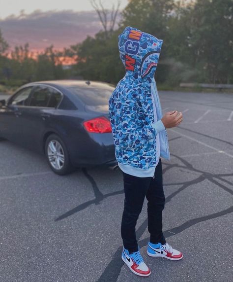 Bape Hoodie, Sneakers, On Instagram, Blue, Instagram