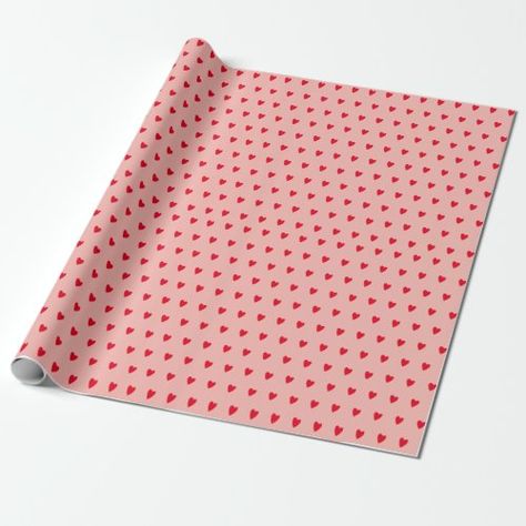 $25.45 | Red and Pink Hearts Valentine's Day #valentines day gift, wrapping paper, red hearts, pink, simple, modern, minimalist, love, happy valentine's day, classic Valentines Day Gift Wrapping, Heart Wrapping Paper, Birthday Inspiration, Hand Drawn Pattern, 13th Birthday, Pink Hearts, Red Hearts, Gift Wrapping Paper, Wedding Pinterest