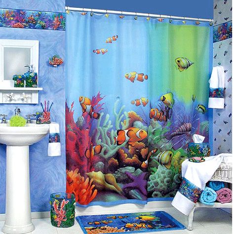 Finding Nemo Theme Kids Bathroom. Nemo Bathroom, Ocean Theme Bathroom, Bathroom Tropical, Fishing Bathroom Decor, Kids Bathroom Themes, Under The Sea Bathroom, Stairs Bathroom, Kids Bathroom Colors, Kids Bathroom Sets