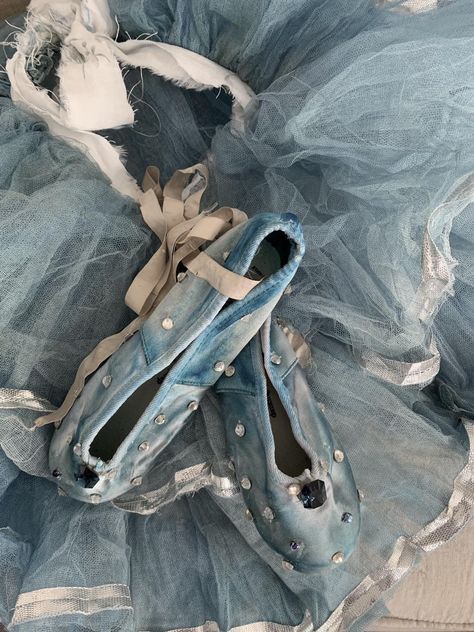 Blue Ballerina Aesthetic, Blue Ballet Aesthetic, Blue Ballet Shoes, Theatre Dress, Ballet Decor, Nordic Chic, Ballet Pointe, Pink Milk, Ballerina Slippers