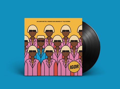 Vinyl Cover Illustration, Illustrative Album Covers, Album Covers Illustration, Illustration Album Cover, Artist Album Covers, Cover Music Design, Igor Album Cover, Album Cover Inspo, Album Jacket Design