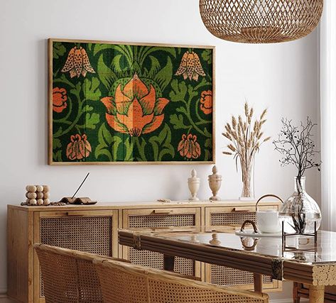 Art Nouveau Living Room, Modern Mexican Home Decor, Modern Mexican Home, Frame Prints, Modern Mexican, Mexican Home Decor, Horizontal Wall Art, Mexican Home, Unframed Wall Art