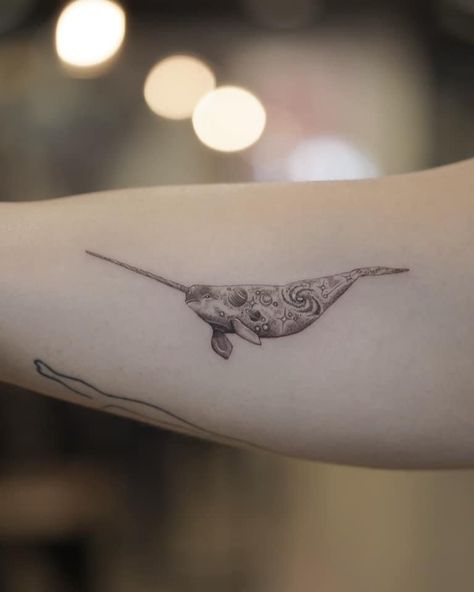 Looking for Black and Grey Fine Line and Single Needle Tattoos? Follow for the latest designs and tattoo reference inspiration @danielcollinsart 
#tattooinspiration #tattooideas #fineline #singleneedle #microrealism #tattoos #blackworktattoo #inked #blackandgrey Narwal Tattoo, Narwhal Tattoo, Ice Tattoo, Cute Narwhal, Tatoo Inspiration, Ocean Tattoos, 1 Tattoo, Cover Up Tattoo, Narwhal