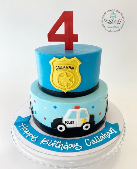 Police Themed Birthday Cake, Police Car Cakes For Boys, Police Themed Cake, Police Car Cake, Policeman Cake, Policeman Birthday Party, Police Car Cakes, Police Birthday Cakes, Police Themed Birthday Party