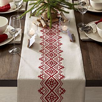 Modern Folk Embroidery, Cross Stitch Cushion, Modern Folk, Embroidered Table Runner, Christmas Entertaining, Pola Kristik, Pola Sulam, Cross Stitch Borders, Folk Embroidery