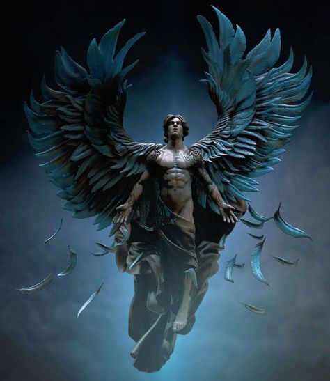 Male Angels, Archangel Tattoo, Angel Wings Art, Male Angel, Angel Artwork, Trying Something New, Angel Warrior, Ange Demon, Wings Art