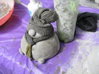 Cement Gnome : 10 Steps (with Pictures) - Instructables Garden Gnomes Diy, Raised Bed Garden Layout, Garden Ornaments Diy, Cement Ideas, Garden Spheres, Cement Projects, Raised Bed Garden, Cement Diy, Concrete Diy Projects