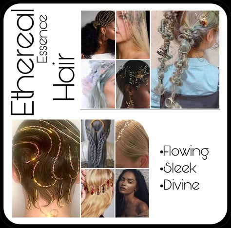 Hairdo styles recommended based on the Kitchener Essence system. Ethereal Essence Hairstyles, Kitchener Style Essences, Kitchener Essence, Natural Ethereal Essence, Kitchener Natural Essence, Ethereal Hair, Ethereal Essence Kitchener, Dramatic Ethereal Essence, Kitchener Essence Ethereal