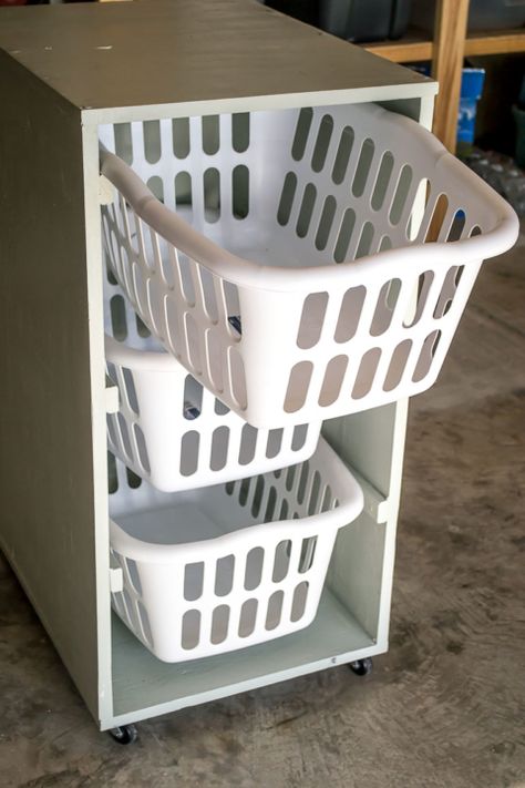 dresser-for-laundry Stackable Laundry Baskets, Bedroom Dresser Organization, Basket Dresser, Laundry Basket Dresser, Laundry Basket Holder, Stackable Laundry, Diy Laundry Basket, Cottage Loft, Laundry Basket Storage