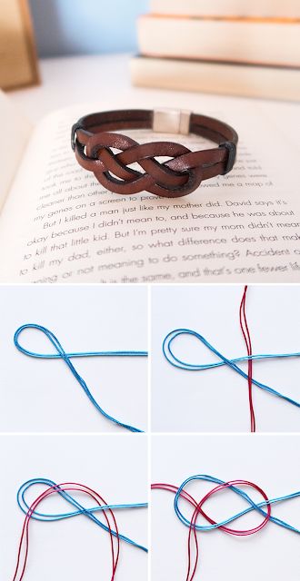 Guys Bracelets, Bracelets For Guys, Infinity Knot Bracelet, Mens Bracelet Diy, Wire Rings Tutorial, Men Gift Ideas, Diy Gifts For Men, Diy Leather Bracelet, Knots Diy