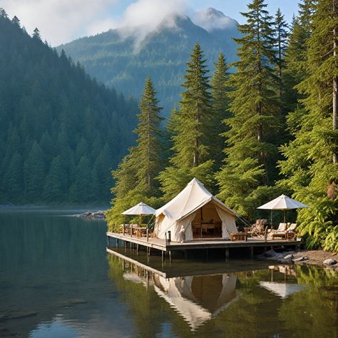 🤠✨ Wilderness Meets Luxury at The Resort at Paws Up 🏔️🌲 Imagine waking up in a plush, king-sized bed, the sounds of a babbling river lulling you into a state of pure bliss. Welcome to The Resort at Paws Up - where Western charm meets five-star glamping opulence. Sprawled across 37,000 acres of pristine Montana wilderness, this extraordinary retreat offers the best of both worlds. Step outside your palatial tent and gaze out over a landscape of towering pines, winding rivers, and rolling hills... Montana Wilderness, Rolling Hills, Glamping, Montana, Tent, Tower, The Outsiders, Pure Products, Bed