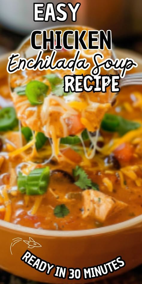 Easy Chicken Enchilada Soup – a bowlful of creamy goodness infused with the flavors of tender chicken, hearty beans, zesty enchilada sauce, and melted cheese. Imagine curling up on a chilly evening with a steaming bowl of this comforting soup, garnished with crispy tortilla strips, Easy Chicken Enchilada Soup, Tortilla Soup Crock Pot, Slow Cooker Tortilla Soup, Carrot Cake Bars Recipe, Chicken Enchilada Soup Recipes, Enchilada Soup Recipe, Chicken Tortilla Soup Crock Pot, Carrot Cake Bars, Recipes With Enchilada Sauce