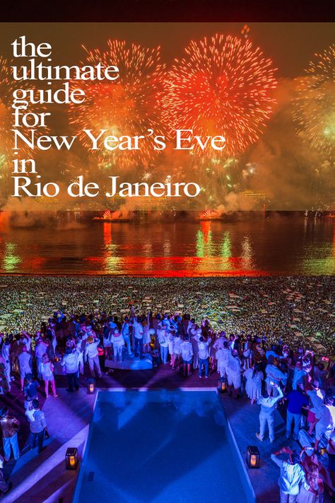 When visiting Rio de Janeiro during New Year's Eve, you may wonder what is the best way to celebrate like local. This guide helps you understand how to do that. Where to go, what to wear and other tips and tricks to have a great New Year's Eve in Rio de Janeiro. Brazil New Years, Station Map, Copacabana Beach, African Traditions, New Years Outfit, Beach Rocks, Ocean Breeze, New Year’s Eve, Time Of The Year