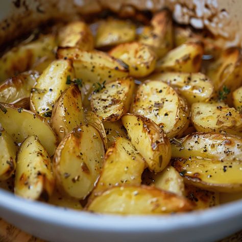 Hello, fellow food lovers! Today, I’m excited to share a recipe that brings a piece of the Mediterranean right into your kitchen—Greek-Style Oven Roasted Potatoes. These aren’t just any potatoes; ... Read more Greek Potatoes Roasted, Oregano Potatoes, Greek Potatoes Recipe, Mediterranean Potatoes, Greek Style Potatoes, Greek Roasted Potatoes, Eat Greek, Greek Foods, Easy Delicious Dinners