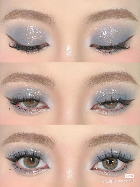 Makeup Emo, Doe Eye Makeup, Blue Eyeshadow Makeup, Pastel Makeup, Douyin Makeup, Doll Eye Makeup, Magical Makeup, Ethereal Makeup, Pinterest Makeup