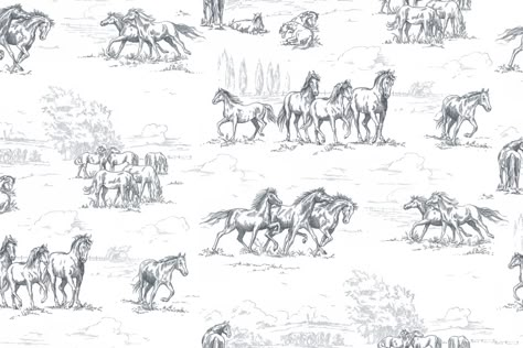 Pilgrim House, Horse Herd, Horse Wallpaper, Brass Accessories, Custom Wall Murals, Horse Pattern, Image Bank, Cute Horses, Gold Wallpaper