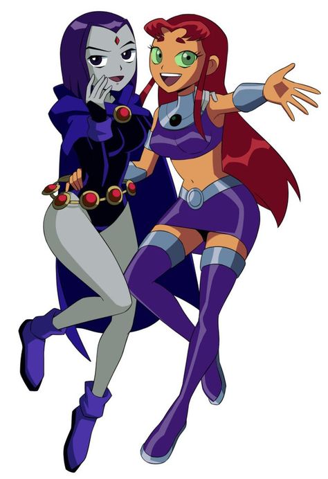 Star Fire Cosplay, Starfire Costume, Starfire Dc, Teen Titans Characters, Raven Costume, Disney Duos, Raven Cosplay, Starfire And Raven, Classy Halloween Costumes