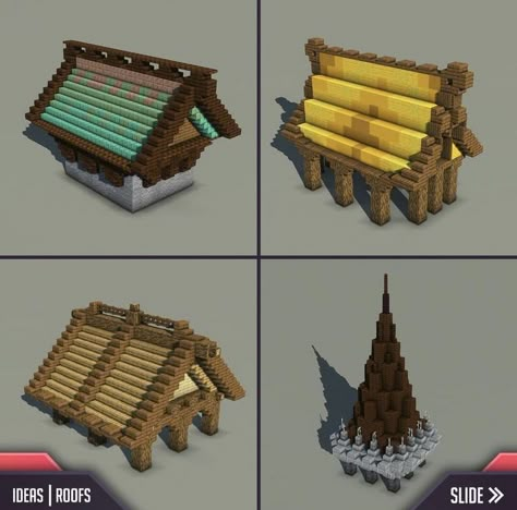 Cone Roof Minecraft, Gargoyle Minecraft, Minecraft Roof Palette, Minecraft Copper Roof, Minecraft Round Roof, Minecraft Roof Design Ideas, Minecraft Roofs, Minecraft Roof Design, Minecraft Roof