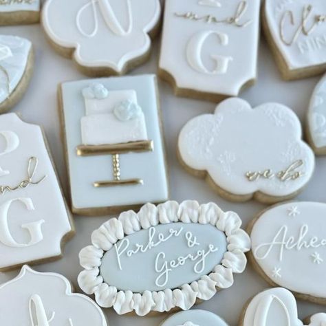 Samantha on Instagram: "On cloud nine ☁️ . . . . . . . #sugarcookies #decoratedsugarcookies #willowparkcookies #aledocookies #fortworthcookies #fortworth #oncloudnine #oncloudninecookies #cloudcookies #monogramcookies #cakecookies #weddingcookies #engagementcookies" Cloud Nine Cookies Decorated, Cloud Cookies Decorated, Wedding Shower Cookies, Bachelorette Cookies, Engagement Cookies, Monogram Cookies, Willow Park, Bachelorette Ideas, On Cloud Nine