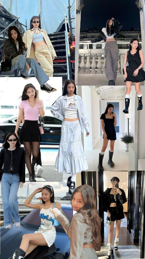 Jennie Dress Outfit, Jennie Dress, Pretty Top, Black Pink Kpop, Dress Outfit, Trendy Outfits, Cool Outfits, Black Pink, Dress Outfits