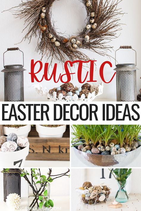 Rustic Easter Decorating Ideas Money Minimalist, Country Easter Decor, Easy Spring Decorations, Natural Easter Decor, Minimalist Decorating, Homemade Easter Decorations, Easter Inspiration Decor, Diy Easter Decor, Decorate For Spring