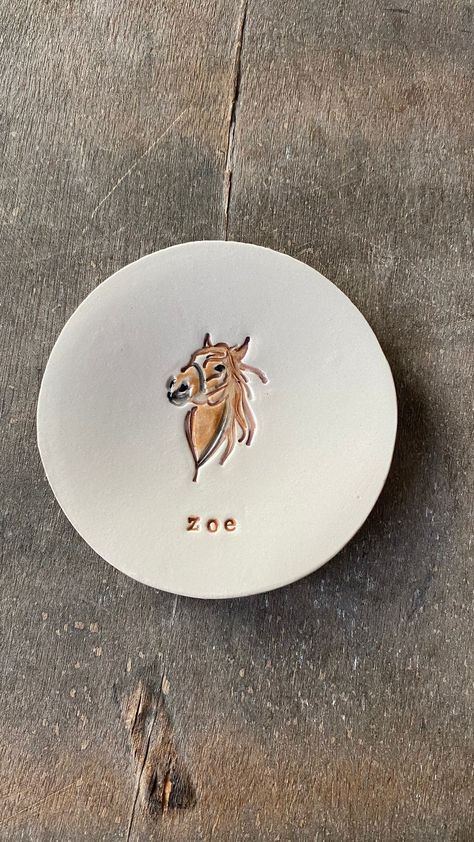 Excited to share this item from my #etsy shop: Persoanlized Horse Head Ceramic Plate, Horse Pottery Ring Dish Pottery Horse Ideas, Pottery Horse, Horse Pottery, Horse Ceramic, Ceramic Horse, Pottery Ring Dish, Heart Pottery, Pottery Ring, Pottery Form