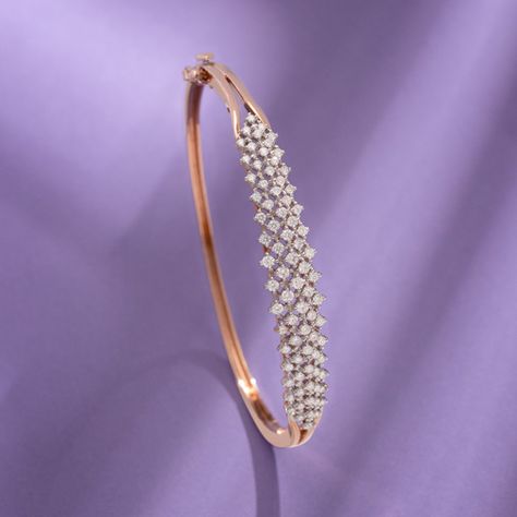 Buy Gold and Diamond Jewellery at Jewelegance.com – Online Jewellery Store Diamond Kada Bracelets, Real Diamond Bracelet, Diamond Kada, Diamond Bracelet For Women, Modern Diamond Jewelry, Indian Diamond Jewellery, Diamond Pendant Jewelry, Latest Bracelets, Diamond Bracelet Design