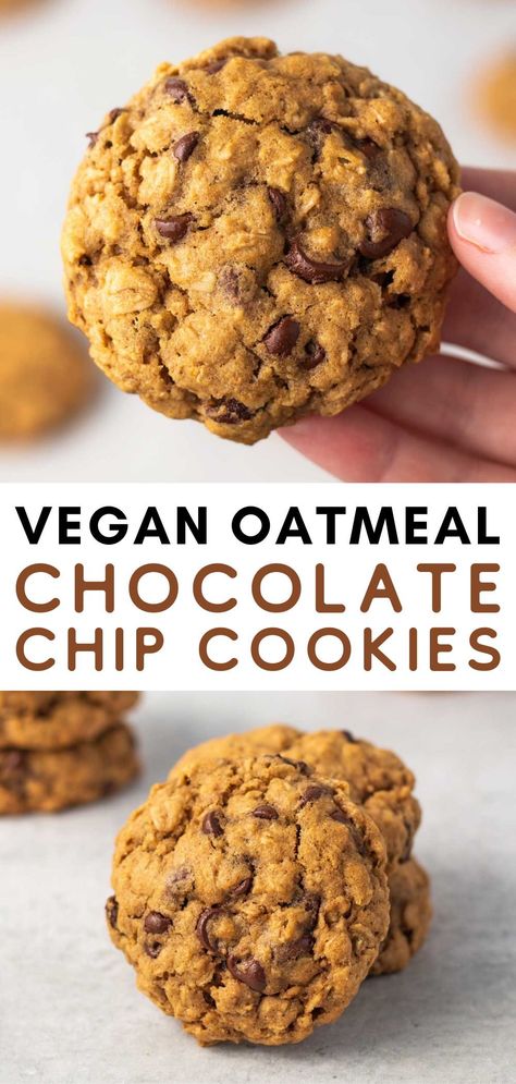 Healthy Vegan Cookie Recipes, Gluten Free Vegan Cookie Recipes, Easy Vegan Cookie Recipes, Healthy Cookies Vegan, Vegan Oatmeal Cookies Recipes, Vegan And Gluten Free Cookies, Vegan Cookies Recipes Easy, Vegan Fall Cookies, Oatmeal Vegan Cookies