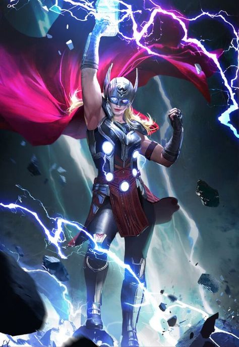 Jane Foster Thor, Thor Jane Foster, Thor Jane, Lady Thor, Thor Art, Female Thor, Jane Foster, Marvel Database, The Mighty Thor