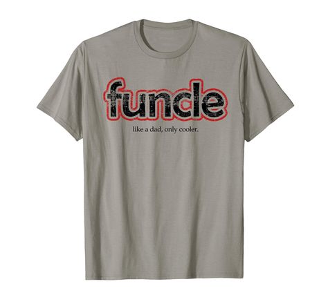 PRICES MAY VARY. T-Shirt: Humorous Funcle Definition Shirt. Perfect gift for any uncle who loves to make cheesy jokes, tell bad puns and just make everyone laugh! Are you a funcle? Gift for your uncle / godparent (godfather). Perfect Christmas, Holiday, Birthday gift for your best men uncle. Perfect funcle male gift in addition with other uncle gifts like mugs, gift card, ... Perfect gift from baby (boy or girl), kids, niece, nephew, cousin, godchild, godson, goddaughter ... Lightweight, Classic Gifts For Uncle From Niece, Birthday Gifts For Uncle, Funcle Shirts, Uncle Tshirt, Gifts For Uncle, Black Pride, Mens Long Sleeve Tee, Shirts Women, Pride Shirts