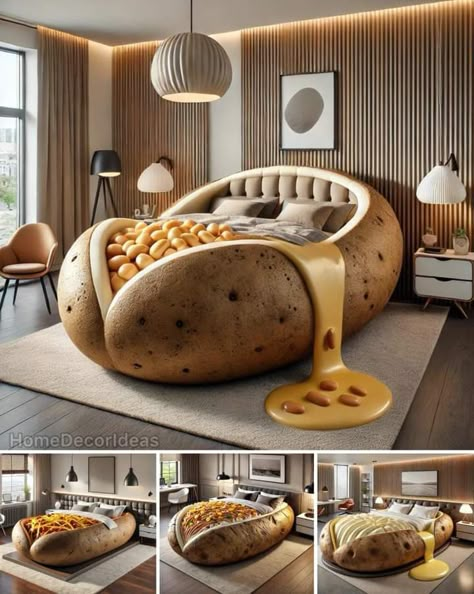 Ucsb Dorm, Weird Beds, Unusual Beds, Funny Furniture, Crazy Furniture, Cozy Farmhouse Bedroom, Perfect Baked Potato, Concept Furniture, Weird Furniture